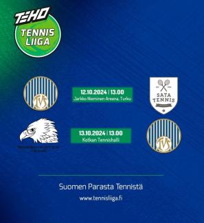 Tennisliiga kotiavaus 12.10 kello 13:00